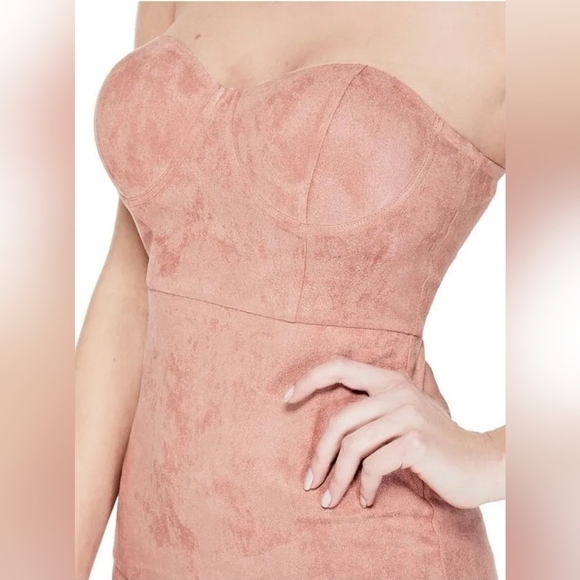 GUESS LOS ANGELES COCOS FAUX SUEDE MINI WOMEN'S DRESS SIZE L - Picture 4 of 15